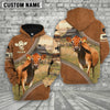 Uni Personalized Name Farm Jersey Cattle Light Brown Hoodie