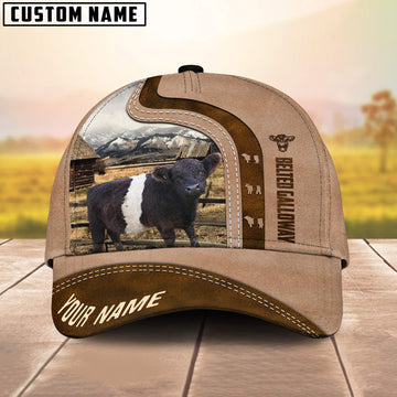 Uni Custom Name Belted Galloway Light Brown Cap