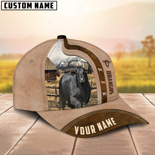 Uni Custom Name Brangus Cattle Light Brown Cap