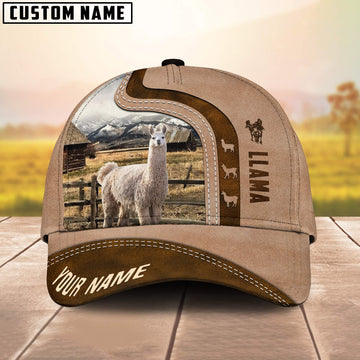 Uni Custom Name LLama Cattle Light Brown Cap