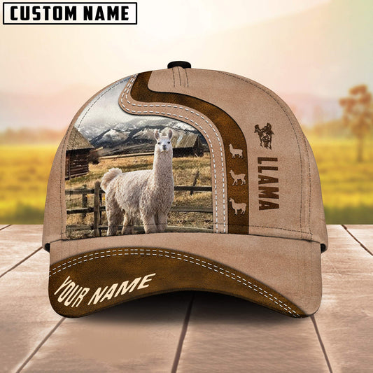 Uni Custom Name LLama Cattle Light Brown Cap