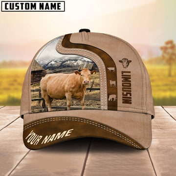 Uni Custom Name Limousin Cattle Light Brown Cap