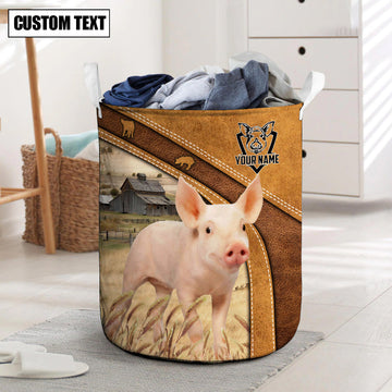 Uni Pig Brown Custom Name Basket