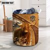 Uni Highland Cattle Brown Custom Name Basket
