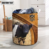 Uni Belted Galloway Cattle Brown Custom Name Basket