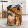 Uni Gelbvieh Cattle Brown Custom Name Basket