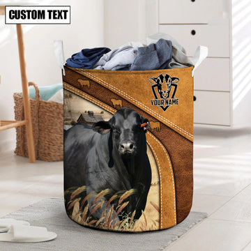 Uni Brangus Cattle Brown Custom Name Basket