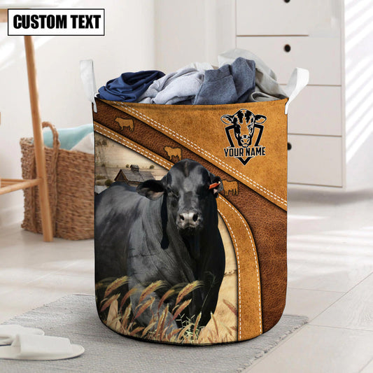 Uni Brangus Cattle Brown Custom Name Basket