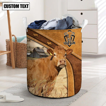 Uni Limousin Cattle Brown Custom Name Basket