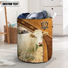 Uni Charolais Cattle Brown Custom Name Basket