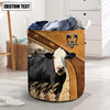 Uni Black Baldy Cattle Brown Custom Name Basket