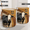 Uni Black Baldy Cattle Brown Custom Name Basket