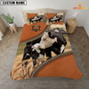 Uni Black Hereford On The Farm Customized Name 3D Bedding Set