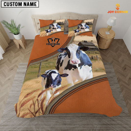 Uni Holstein On The Farm Customized Name 3D Bedding Set