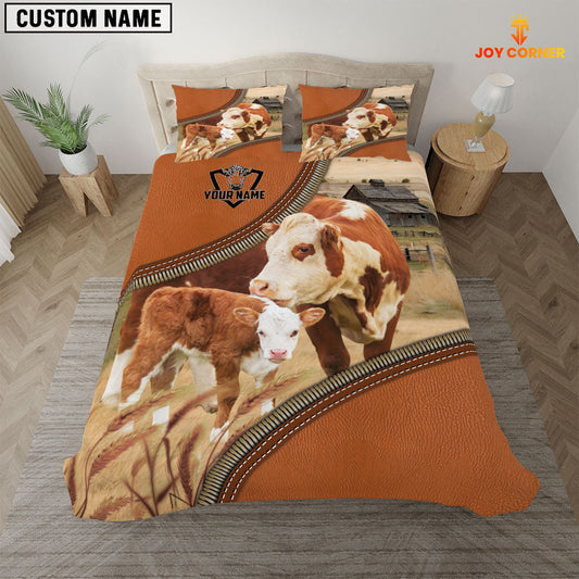 Uni Hereford On The Farm Customized Name 3D Bedding Set