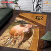 Uni Gelbvieh Farming Brown Personalized Name 3D Rug