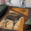Uni Donkey Farming Brown Personalized Name 3D Rug