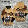 Uni Holstein On Farms Custom Name Printed 3D Hoodie