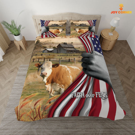 Uni Simmental 3D US Flag Bedding Set