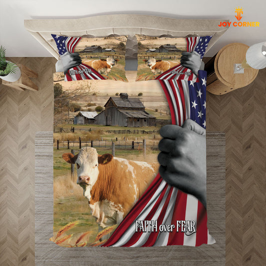 Uni Simmental 3D US Flag Bedding Set