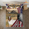 Uni Boer Goat 3D US Flag Bedding Set