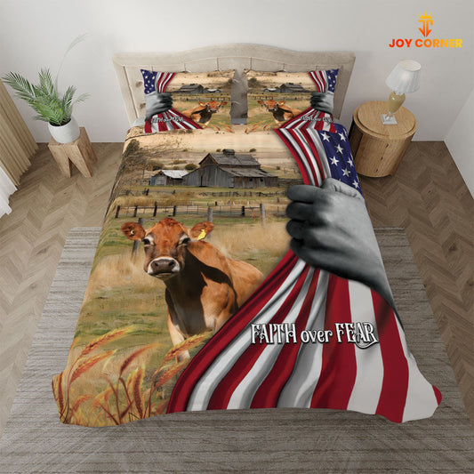 Uni Jersey 3D US Flag Bedding Set