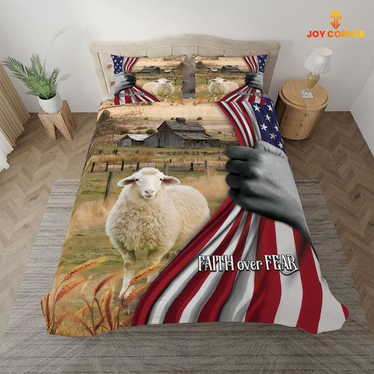 Uni Sheep 3D US Flag Bedding Set