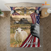 Uni Sheep 3D US Flag Bedding Set