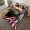 Uni Black Angus 3D US Flag Bedding Set