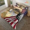 Uni Brahman Cattle 3D US Flag Bedding Set