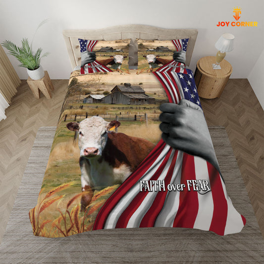 Uni Hereford 3D US Flag Bedding Set