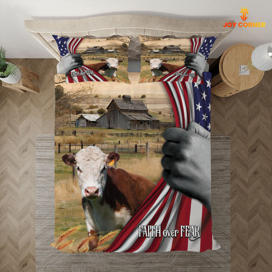 Uni Hereford 3D US Flag Bedding Set