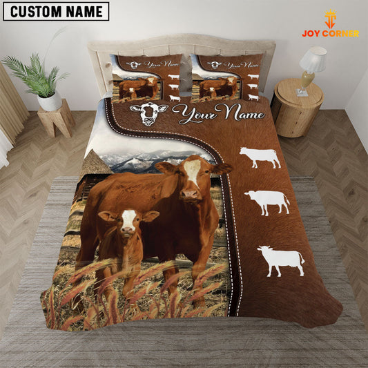 Uni Simmental On Farm Brown 3D Bedding Set