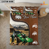 Uni Tractor On Farm Brown 3D Bedding Set