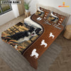 Uni Border Collie On Farm Brown 3D Bedding Set