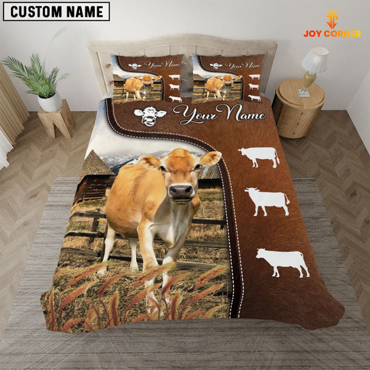 Uni Jersey On Farm Brown 3D Bedding Set