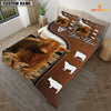 Uni Highland Cattle On Farm Brown 3D Bedding Set