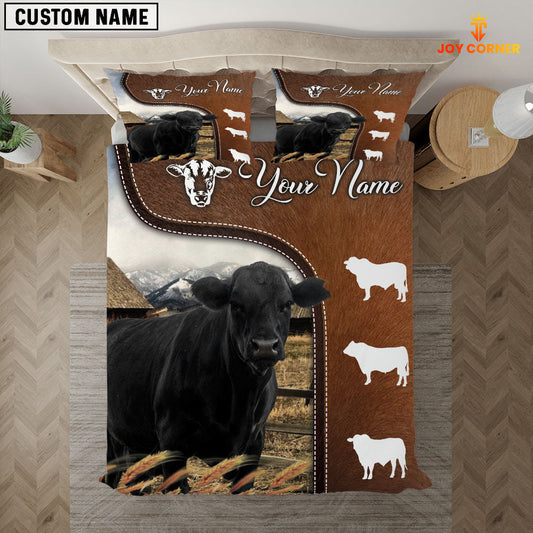 Uni Black Angus On Farm Brown 3D Bedding Set