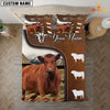 Uni Red Angus On Farm Brown 3D Bedding Set