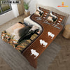 Uni Brahman Cattle On Farm Brown 3D Bedding Set