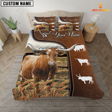 Uni Texas Longhorn On Farm Brown 3D Bedding Set