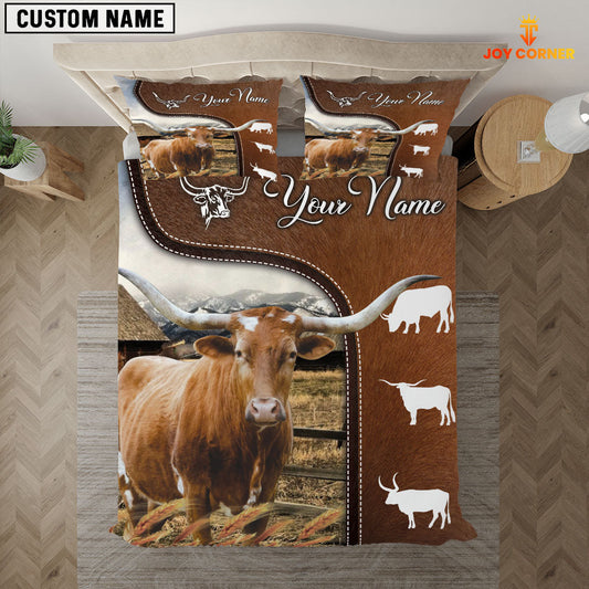 Uni Texas Longhorn On Farm Brown 3D Bedding Set