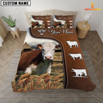 Uni Hereford On Farm Brown 3D Bedding Set