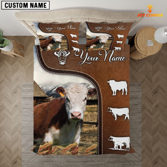 Uni Hereford On Farm Brown 3D Bedding Set