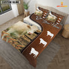 Uni Charolais On Farm Brown 3D Bedding Set