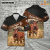 Uni Red Angus On Farms Custom Name Printed 3D Black Hoodie