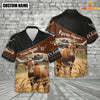 Uni Texas Longhorn On Farms Custom Name Printed 3D Black Hoodie