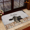 Uni Black Angus Hello Sweet Checks Doormat