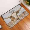 Uni Texas Longhorn Hello Sweet Checks Doormat