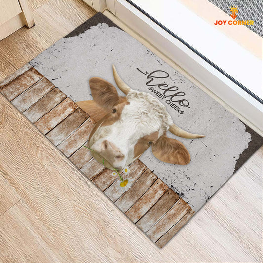 Uni Simmental Hello Sweet Checks Doormat